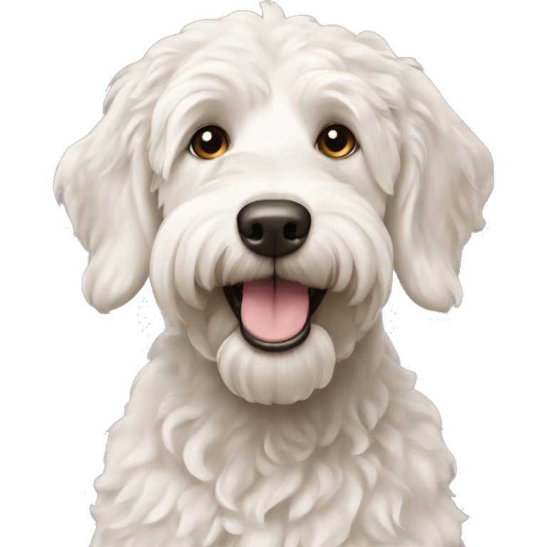 white Labradoodle  emoji