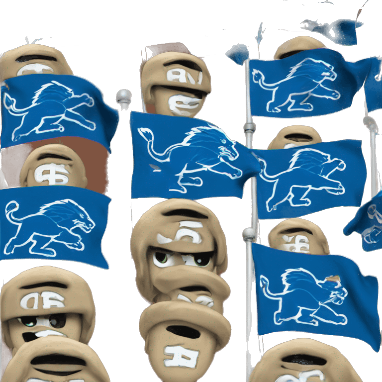 Detroit Lions flag emoji