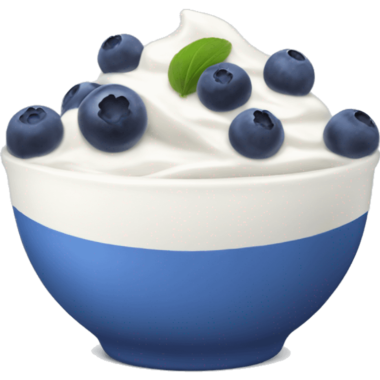 yogurt and blueberries bowl emoji