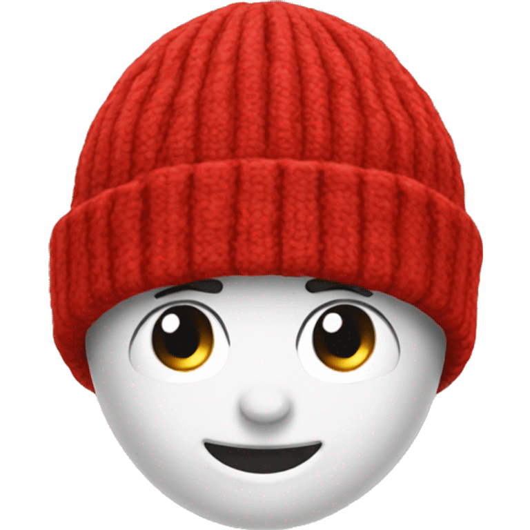 Red winter beanie no person emoji