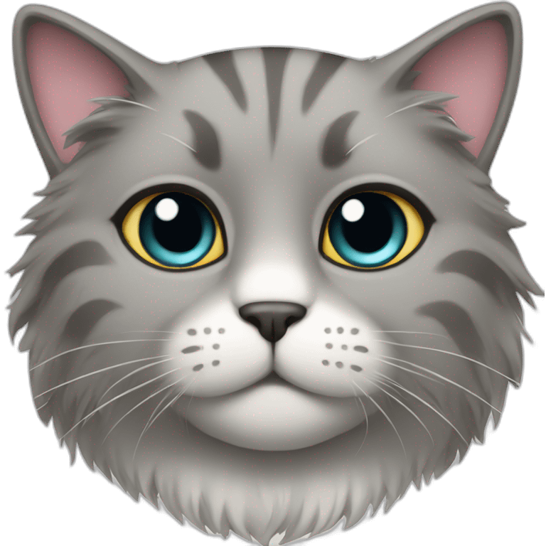 grey fluffy veterinarian cat emoji