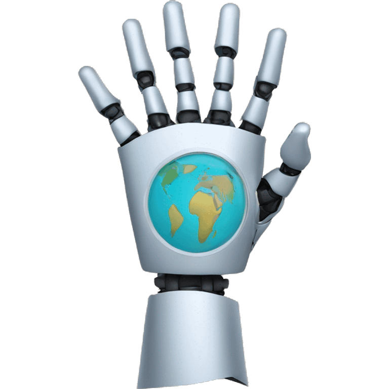 robot hands holding a map emoji