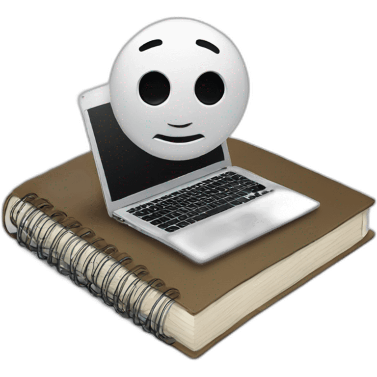 robô com notebook emoji