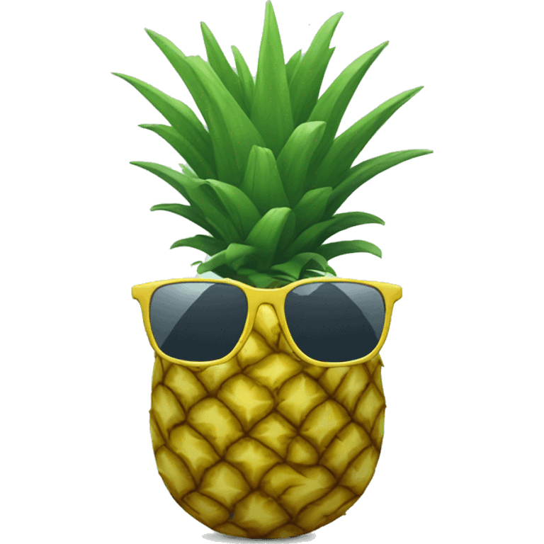 Pineapple with glasses emoji