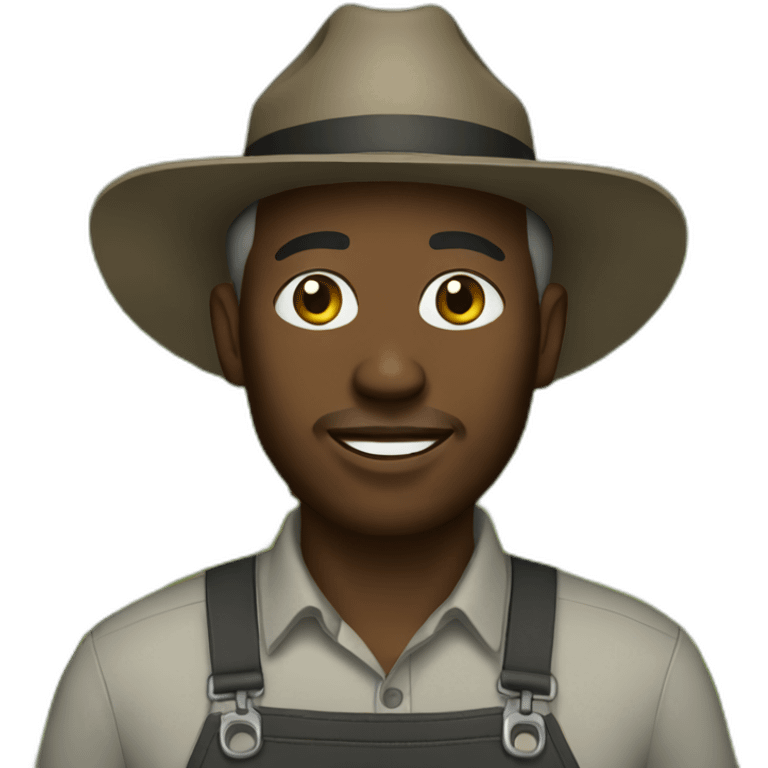 Black farmer emoji