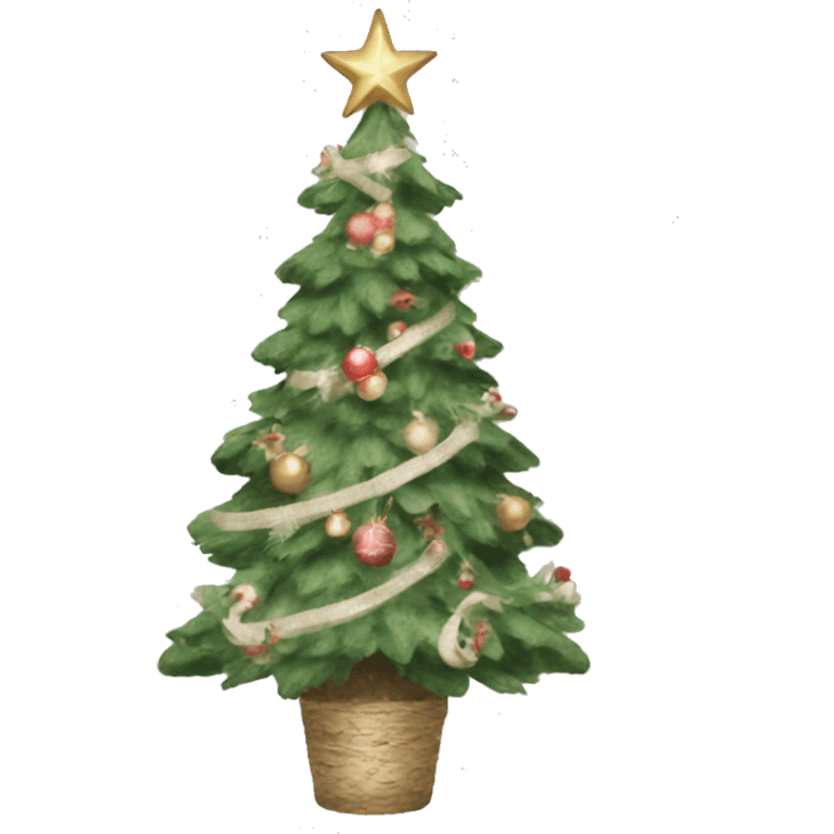 Christmas shabby chic tree  emoji