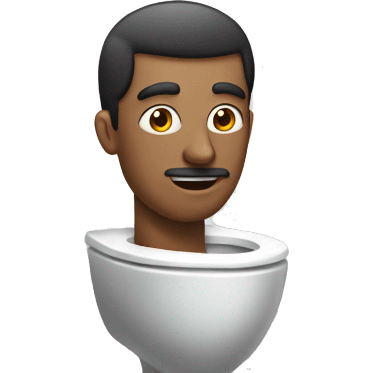 A guy with a long neck in a toilet  emoji