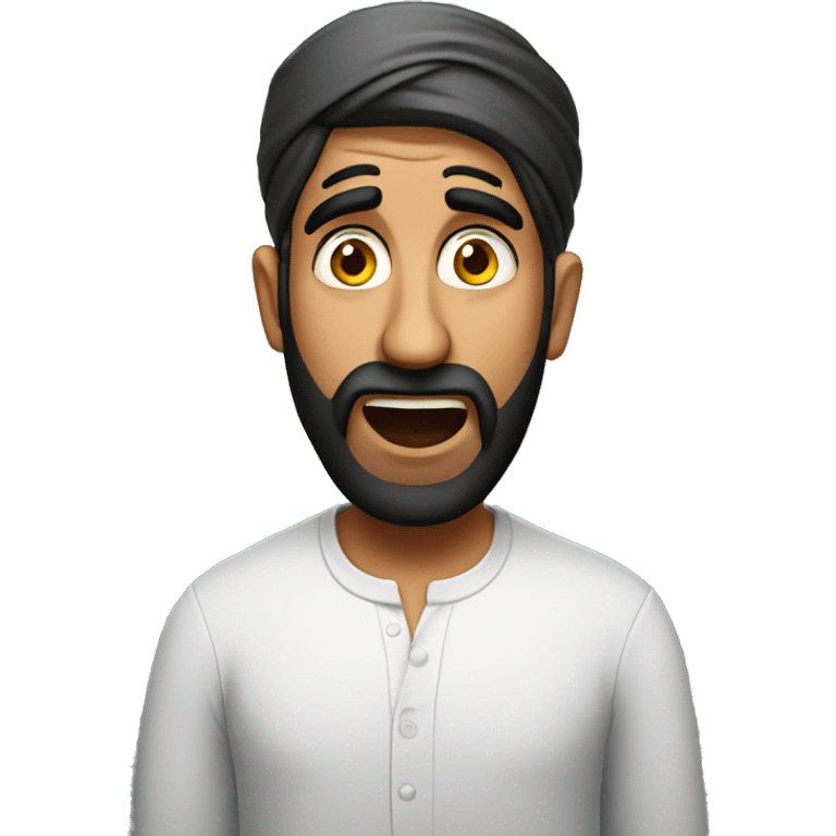 Quite scared Punjabi guy emoji