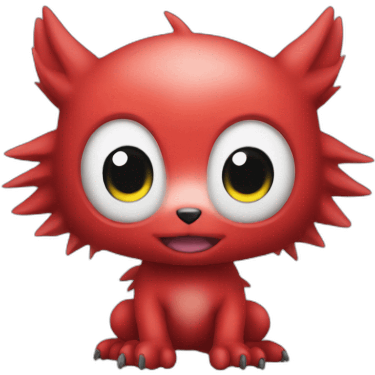 red baby Digimon creature emoji