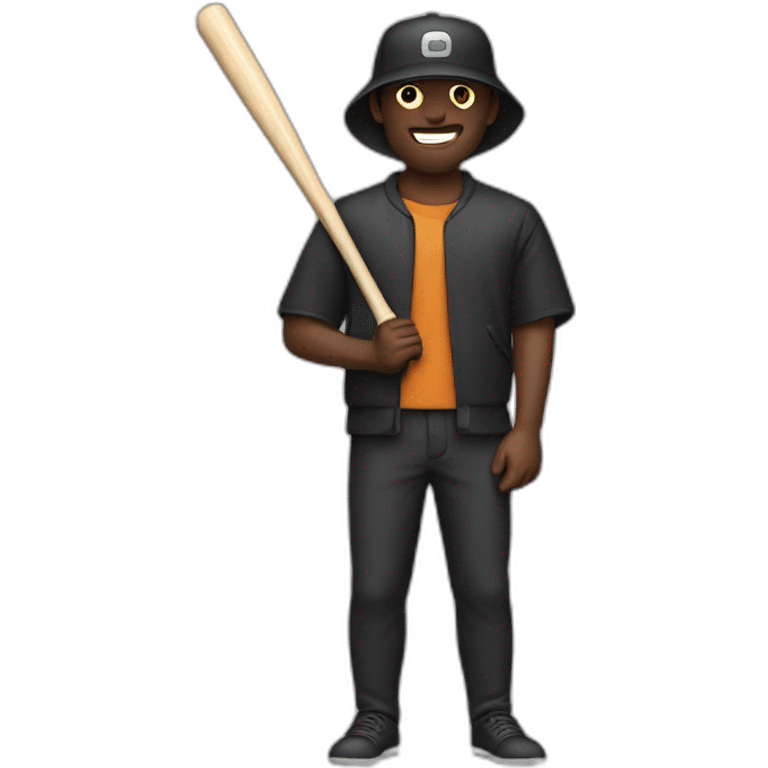 man with bat emoji