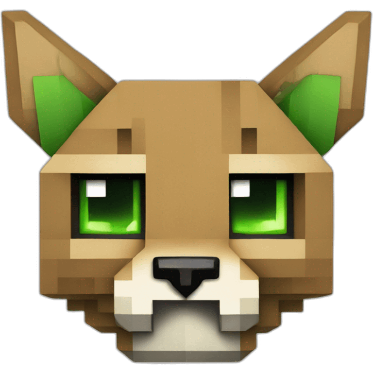 Minecraft creeper in the shape of a cat emoji