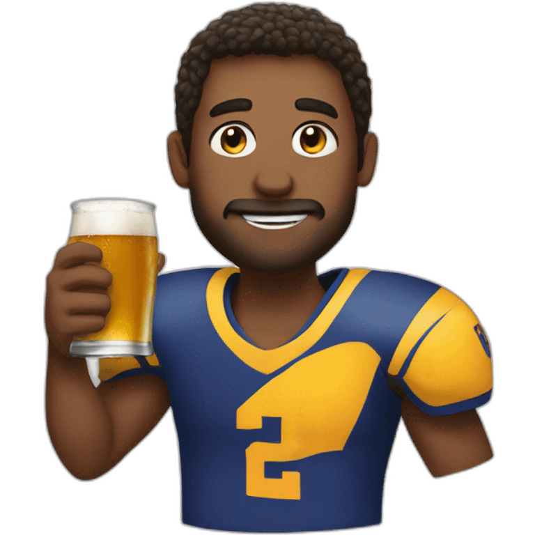 drinking beer football emoji