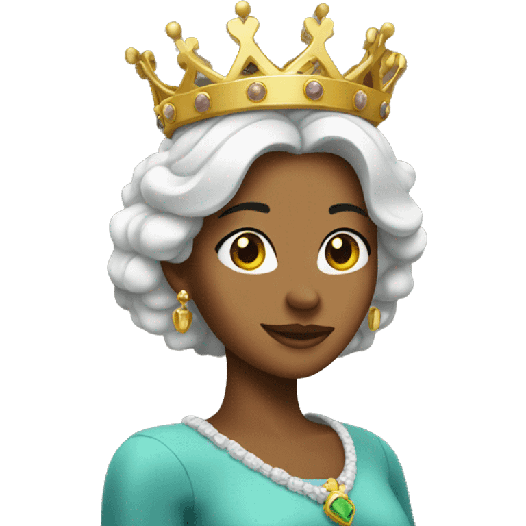 Queen wearing her crown emoji