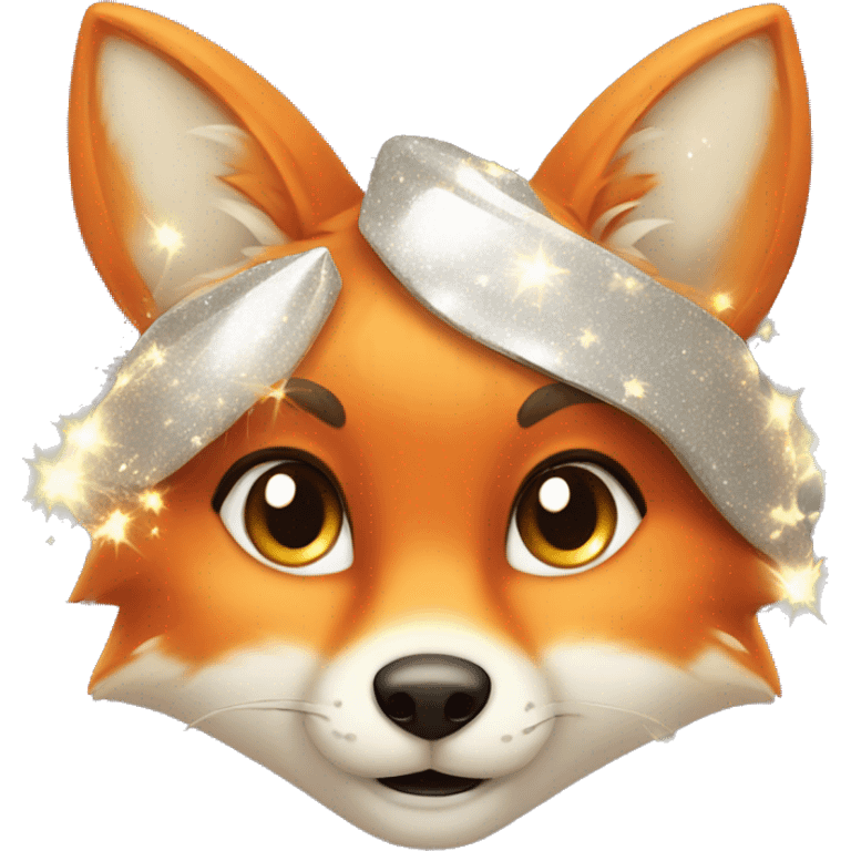 Cute fox wit sparkle  emoji