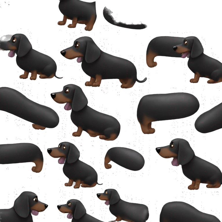 black sausage dog emoji