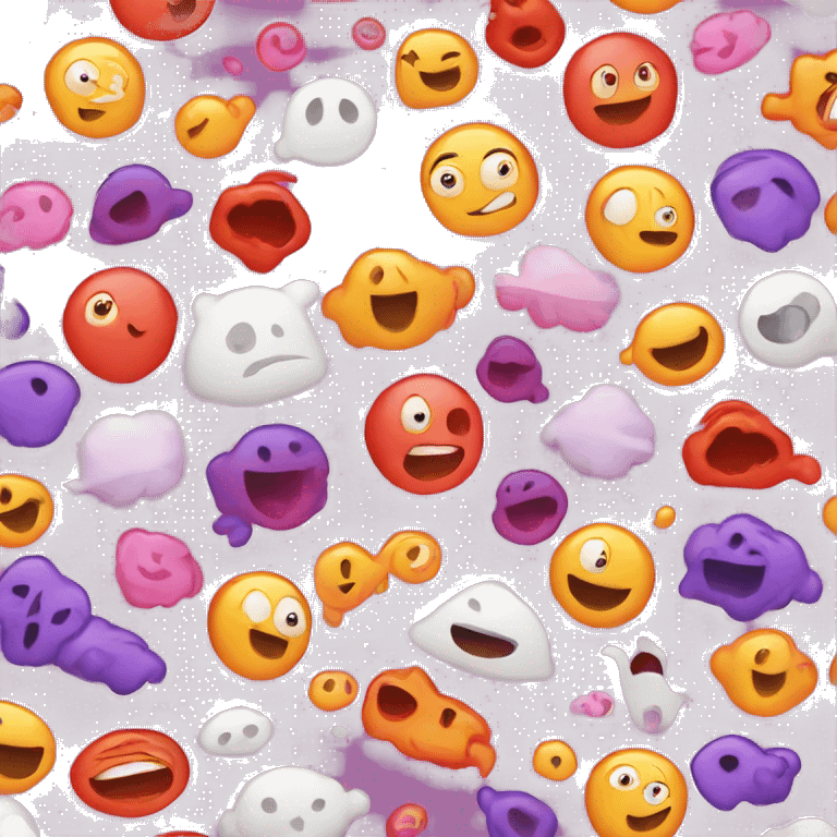 hard overlay (order thats getting smaller) red, orange, white, pink, purple  emoji