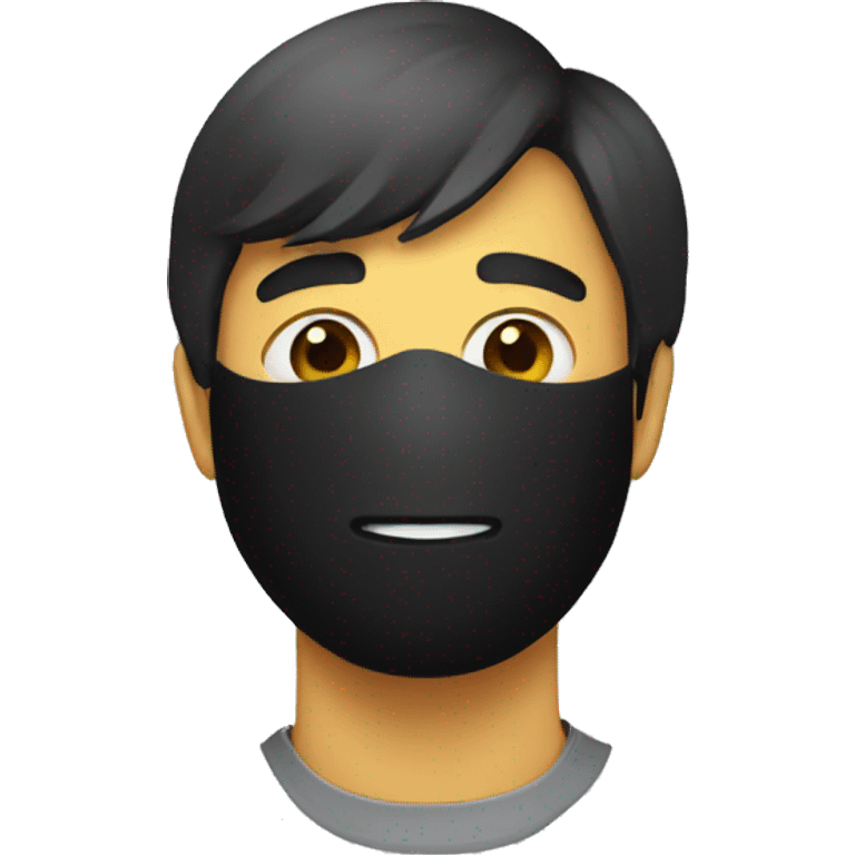 A guy with a black mask emoji