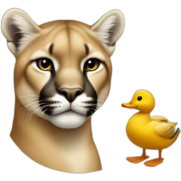 puma and duck emoji