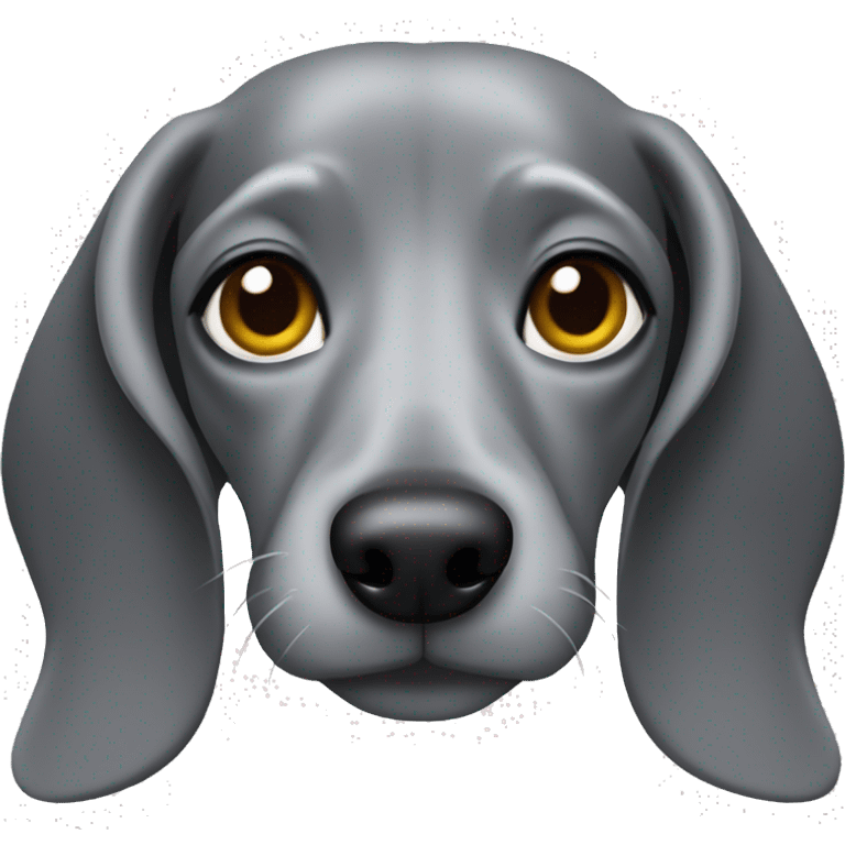 Solid Grey dachshund  emoji