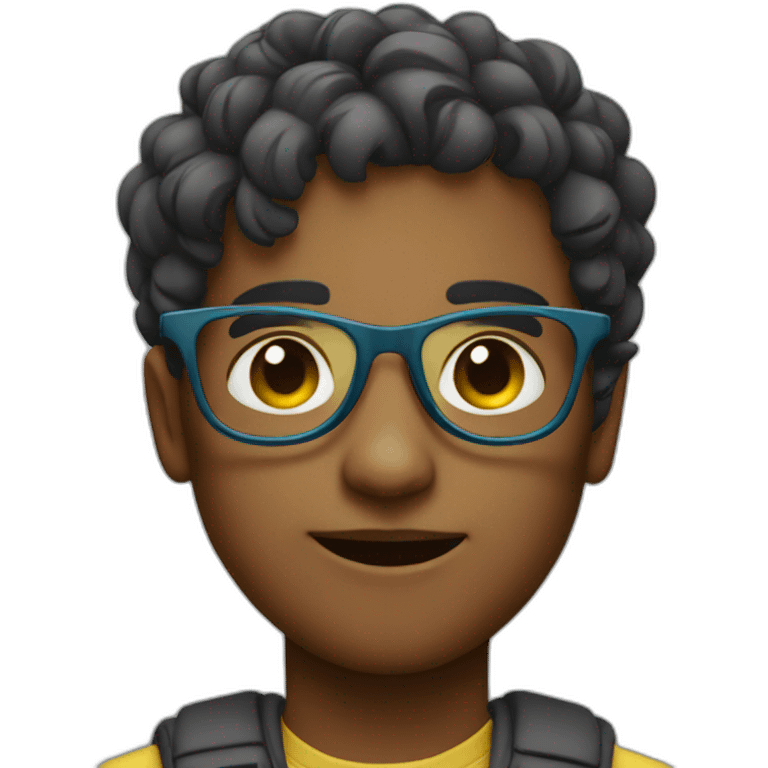 rainbow artist with glasses boy emoji