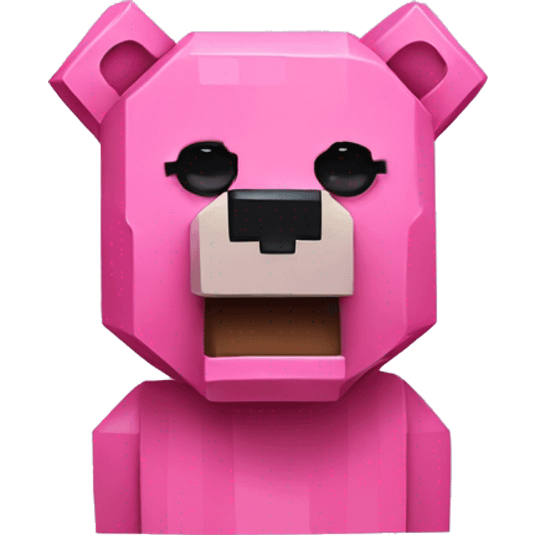 Minecraft pink bear  emoji