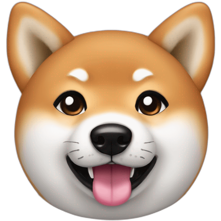 Shiba Inu influencer using makeup and ring light emoji