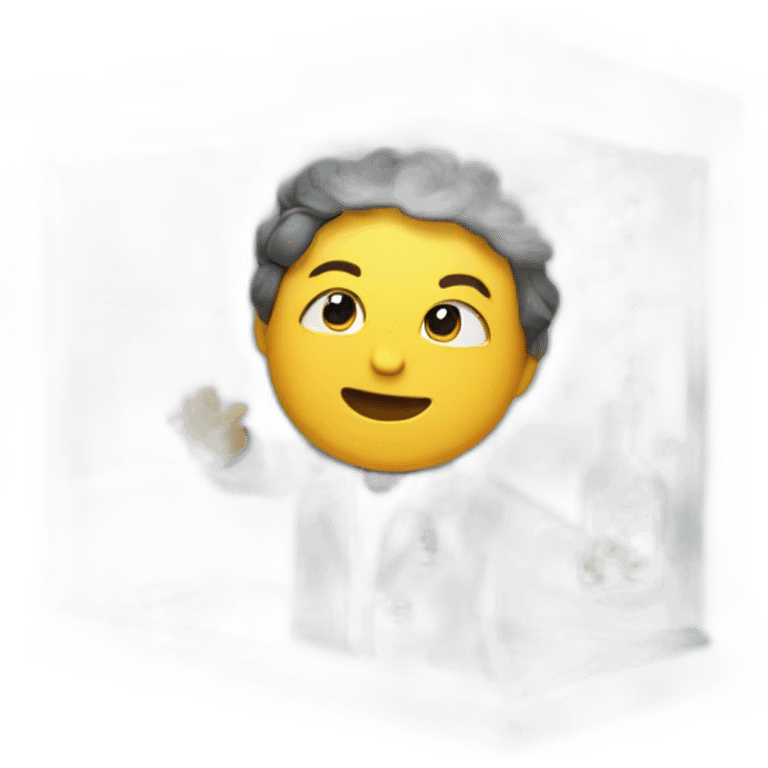 scientist stuck halfway through a wall in a teleporter accident emoji