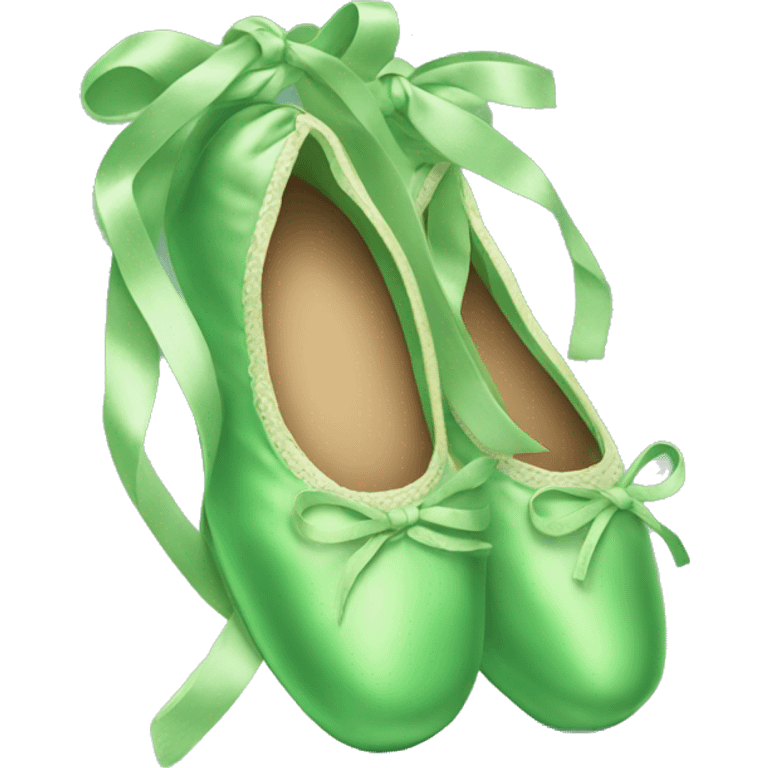 
green ballet shoes emoji