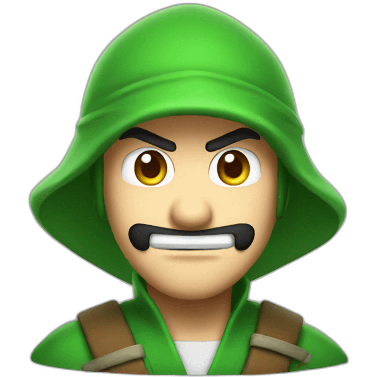 Luigi as a ninja emoji