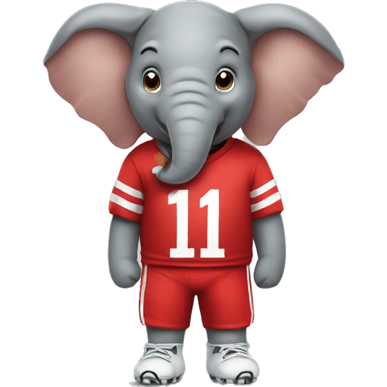 elephant wearing red football jersey  emoji