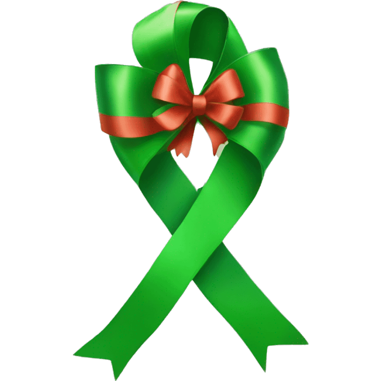 Green ribbon Christmas  emoji