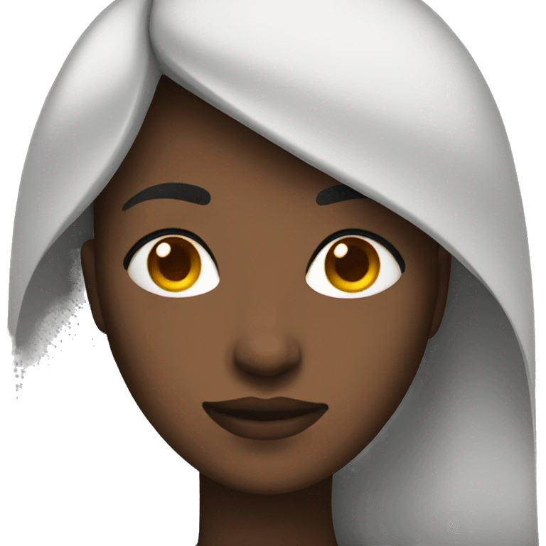 a dark-skin female squinting  emoji