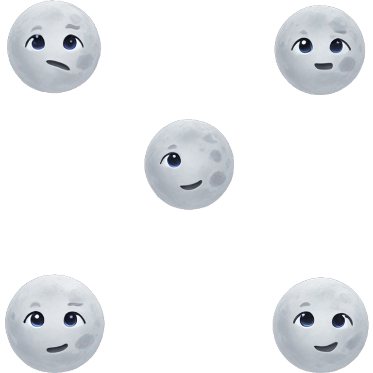 Moon astrology symbol with cute face emoji