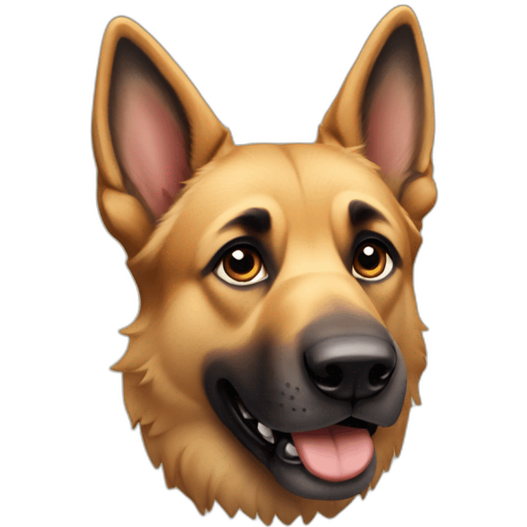 German shepherd dog saing yes! emoji