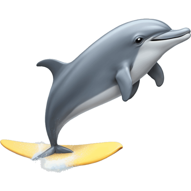 Dolphin surfing emoji