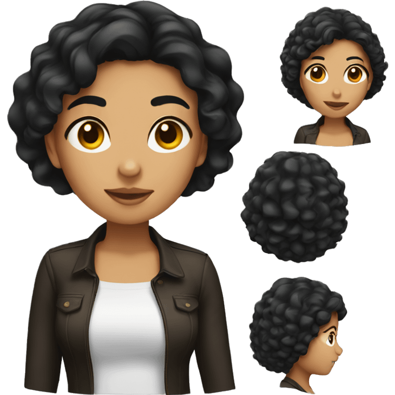 Latina girl with black hair  emoji