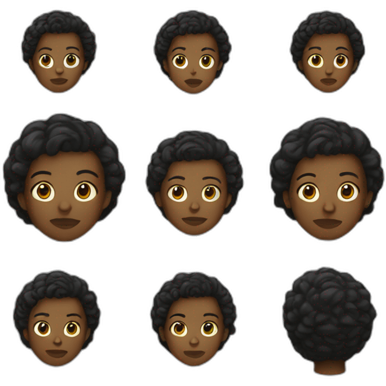 persona negra asustada emoji