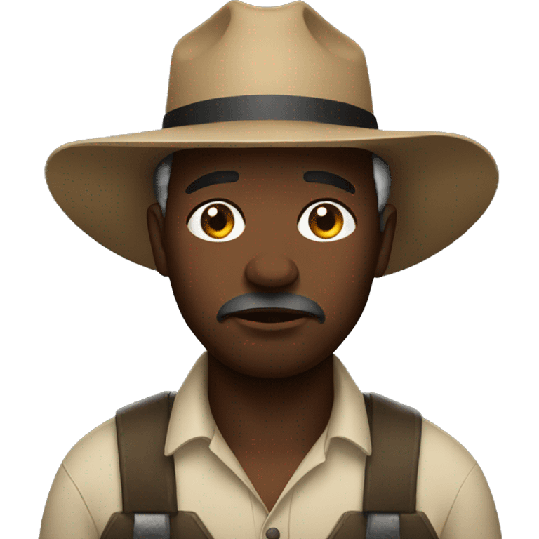 sad black farmer emoji