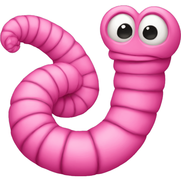 pink worm  emoji