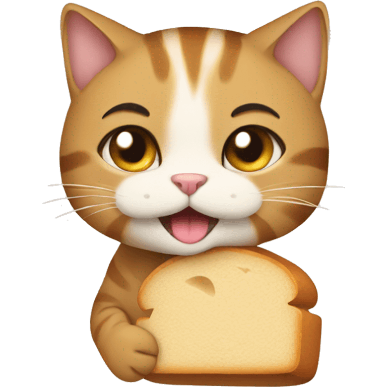 Cat with a bread  emoji