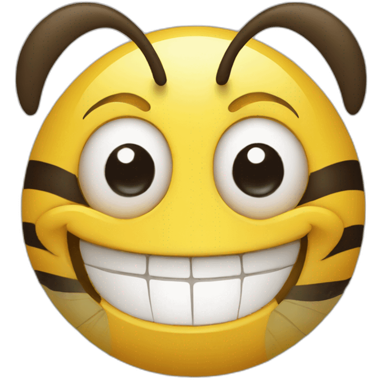 bee head laughing emoji