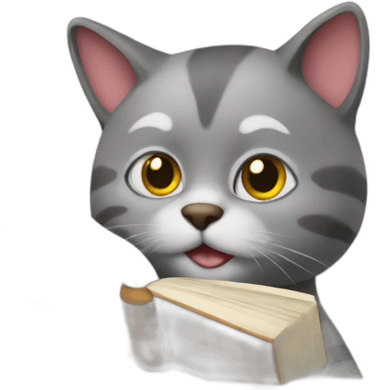 cat with book emoji