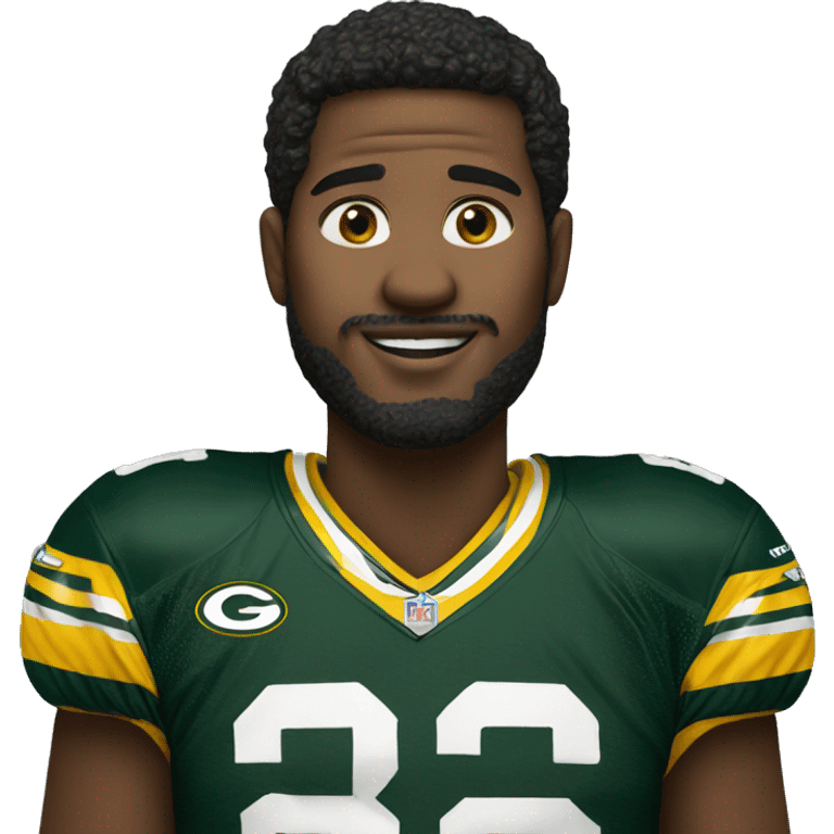 My face in a Packer uniform emoji