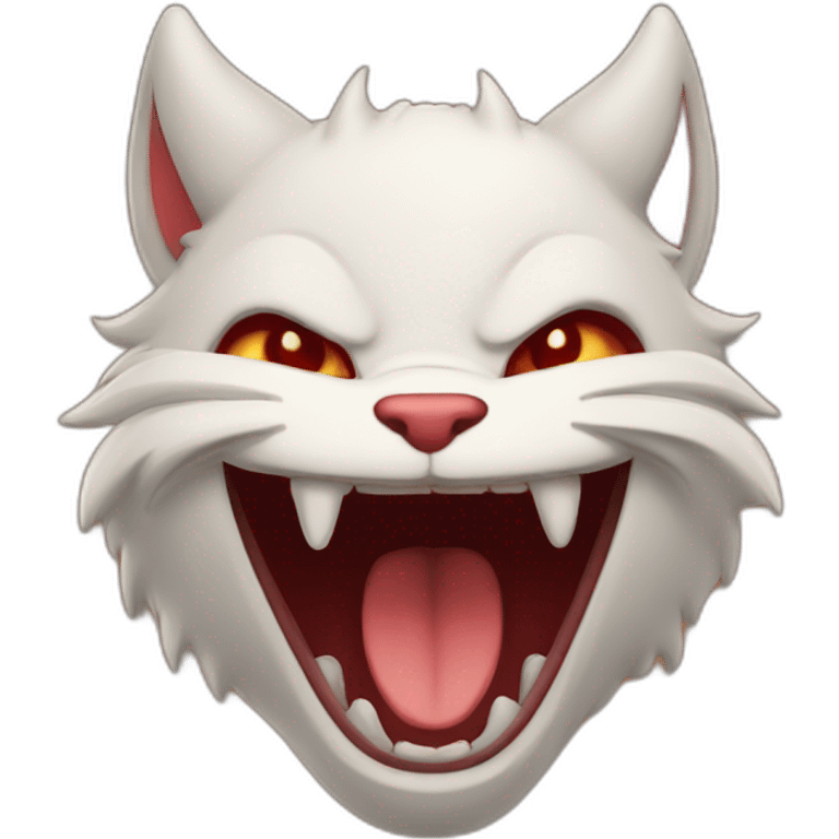 devil cat with horns laughing emoji