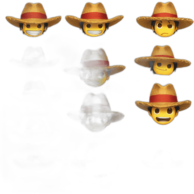 Luffy sombrero emoji