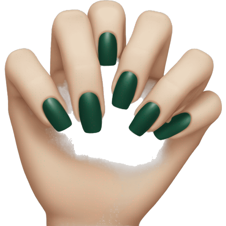 dark green nails emoji