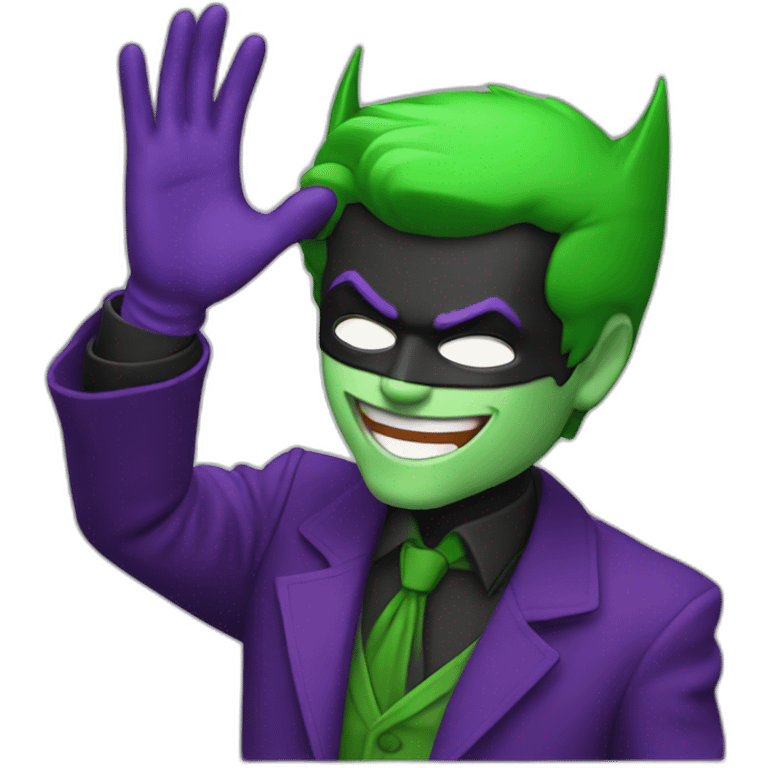 batman with joker high five emoji