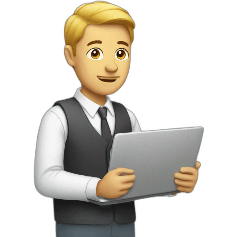 man holding laptop emoji