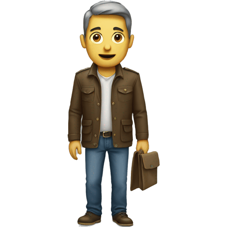 man showing empty pockets emoji