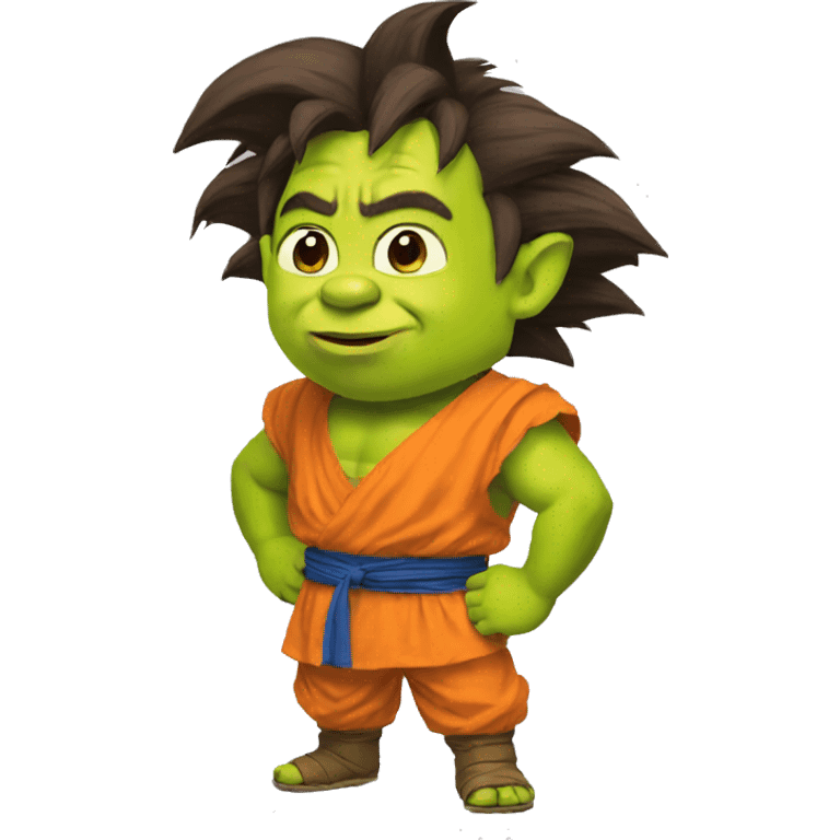 Shrek as a goku emoji